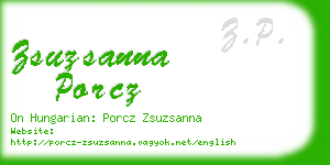 zsuzsanna porcz business card